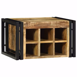 vidaXL Portabottiglie 46 x 35 x 27.5 cm Legno massello di mango - Vista aggiuntiva 2
