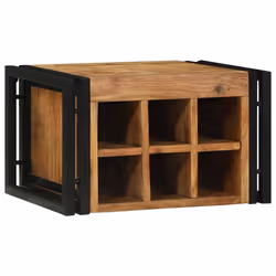 vidaXL Portabottiglie 46 x 35 x 27.5 cm Legno massello di acacia - Vista aggiuntiva 2