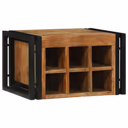 vidaXL Portabottiglie 46 x 35 x 27.5 cm Legno massello di acacia - Vista aggiuntiva 3