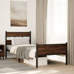 Giroletto senza Materasso Rovere Marrone 80x200cm in Truciolato Vidaxl 640415