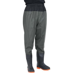 Wader da Pesca alla Vita con Stivali Verde Scuro Taglia 45 - Vidaxl