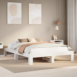 vidaXL Letto senza Materasso Bianco 140x190 cm Legno Massello di Pino