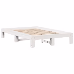 vidaXL Letto senza Materasso Bianco 120x190 cm Legno Massello di Pino - Vista aggiuntiva 3