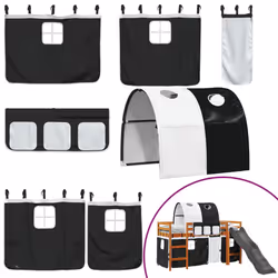 VidaXL 3309098 lettino per bambini Nero, Bianco Poliestere