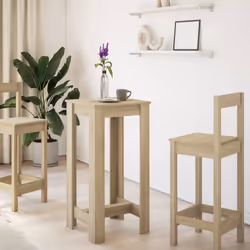 vidaXL Tavolo da Bar Rovere Sonoma 51x50x103,5 cm in Legno Multistrato - Vista aggiuntiva 3