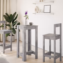 vidaXL Tavolo da Bar Grigio Cemento 51x50x103,5cm in Legno Multistrato - Vista aggiuntiva 3