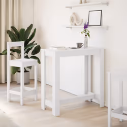 vidaXL Tavolo da Bar Bianco 102x50x103,5 cm in Legno Multistrato - Vista aggiuntiva 3
