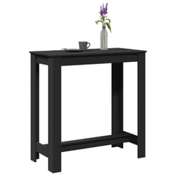 vidaXL Tavolo da Bar Nero 102x50x103,5 cm in Legno Multistrato