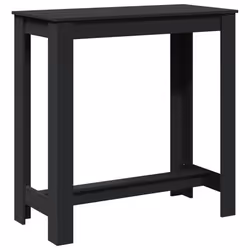 vidaXL Tavolo da Bar Nero 102x50x103,5 cm in Legno Multistrato - Vista aggiuntiva 2