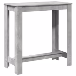 vidaXL Tavolo da Bar Grigio Cemento 102x50x103,5 cm Legno Multistrato - Vista aggiuntiva 2