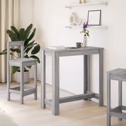 vidaXL Tavolo da Bar Grigio Sonoma 102x50x103,5cm in Legno Multistrato - Vista aggiuntiva 3