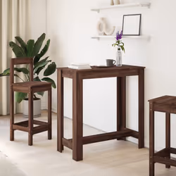 vidaXL Tavolo da Bar Rovere Marrone 102x50x103,5 cm Legno Multistrato - Vista aggiuntiva 3