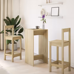 vidaXL Tavolo da Bar Rovere Sonoma 51x50x103,5 cm in Legno Multistrato - Vista aggiuntiva 3