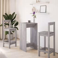 vidaXL Tavolo da Bar Grigio Sonoma 51x50x103,5 cm in Legno Multistrato - Vista aggiuntiva 3