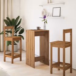 vidaXL Tavolo Bar Rovere Artigianale 51x50x103,5 cm Legno Multistrato - Vista aggiuntiva 3