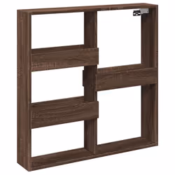 vidaXL Armadietto a Muro Rovere Marrone 80x15x80 cm Legno Multistrato - Vista aggiuntiva 2