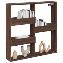 vidaXL Armadietto a Muro Rovere Marrone 80x15x80 cm Legno Multistrato - Vista aggiuntiva 3