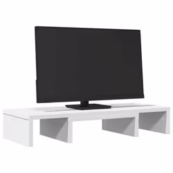 vidaXL Supporto Monitor Regolabile Bianco 60x24x10,5 cm in Truciolato - Vista aggiuntiva 3
