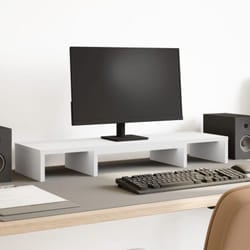 Supporto Monitor Regolabile Bianco 80x24x10,5 cm in Truciolato - Vidaxl