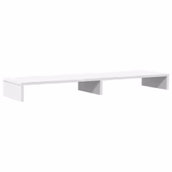 vidaXL Supporto per Monitor Bianco 100x27x10 cm Truciolato - Vista aggiuntiva 2