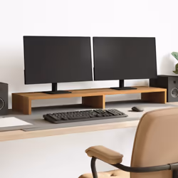 Migliorate il vostro spazio di lavoro con il supporto per doppio monitor, per una visione più confortevole e con stile! Mater ...