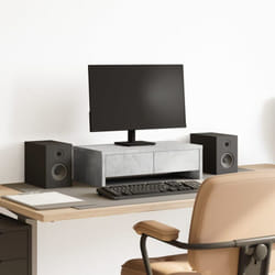 Supporto Monitor con Cassetti Grigio 50x27x15 cm in Truciolato - Vidaxl