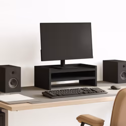 Arricchisci il tuo spazio di lavoro con il pratico supporto per monitor, per una visione più confortevole e con stile! Materi ...