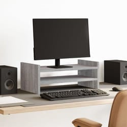 Supporto Monitor Grigio Sonoma 50x27x20 cm Legno Multistrato Vidaxl 568472