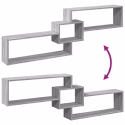 VidaXL 854819 scaffale Legno Grigio - Vista aggiuntiva 7