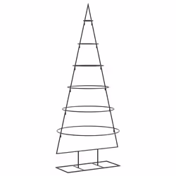 vidaXL Albero di Natale Decorativo in Metallo Nero 150 cm - Vista aggiuntiva 2