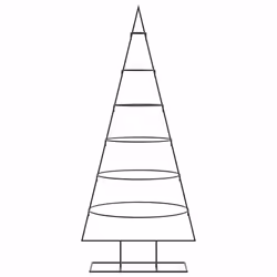 vidaXL Albero di Natale Decorativo in Metallo Nero 150 cm - Vista aggiuntiva 3