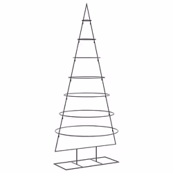 vidaXL Albero di Natale Decorativo in Metallo Nero 180 cm - Vista aggiuntiva 2