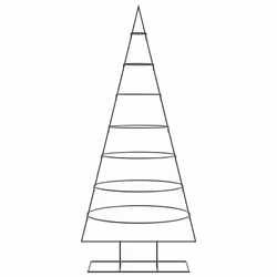 vidaXL Albero di Natale Decorativo in Metallo Nero 180 cm - Vista aggiuntiva 3