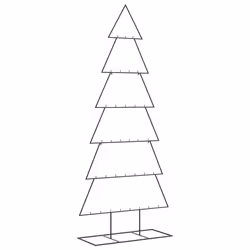 vidaXL Albero di Natale Decorativo in Metallo Nero 180 cm - Vista aggiuntiva 2