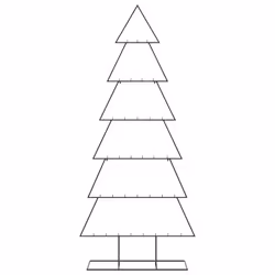 vidaXL Albero di Natale Decorativo in Metallo Nero 180 cm - Vista aggiuntiva 3