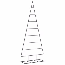 vidaXL Albero di Natale Decorativo in Metallo Nero 150 cm - Vista aggiuntiva 2