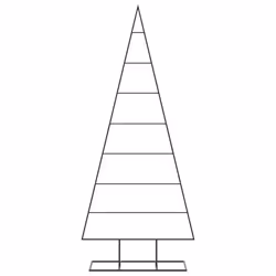 vidaXL Albero di Natale Decorativo in Metallo Nero 150 cm - Vista aggiuntiva 3