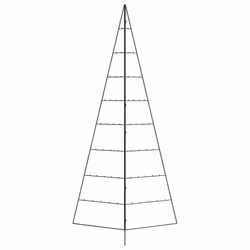 vidaXL Albero di Natale Decorativo in Metallo Nero 210 cm - Vista aggiuntiva 2