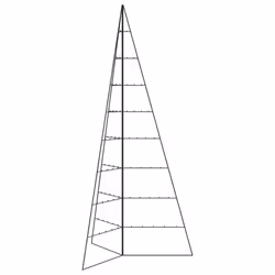 vidaXL Albero di Natale Decorativo in Metallo Nero 210 cm - Vista aggiuntiva 3