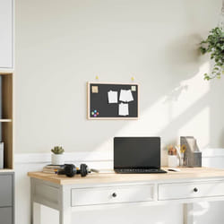 Lavagna con Cornice in Legno Massello di Pino Nero 40x30 cm Vidaxl 995034