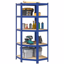 Colore: Blu Materiale: Acciaio zincato, legno multistrato Dimensioni: 75 x 75 x 180 cm (L x L x A) Spessore della tavola in l ...