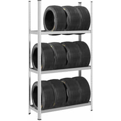Vidaxl - Ripiani Pneumatici a 3 Strati 2 pz Argento 110x40x200cm Acciaio 2242
