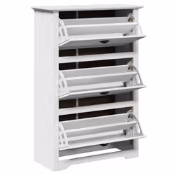 VidaXL 4016881 scarpiera Bianco - Vista aggiuntiva 5