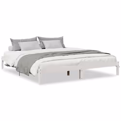 vidaXL Letto Extra Lungo senza Materasso Bianco 180x210 cm in Pino - Vista aggiuntiva 2