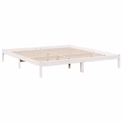 vidaXL Letto Extra Lungo senza Materasso Bianco 180x210 cm in Pino - Vista aggiuntiva 3