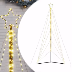 vidaXL Albero di Natale a LED 615 LED Bianco Caldo 404,5 cm - Vista aggiuntiva 2