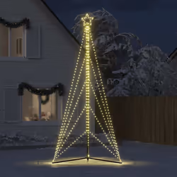 vidaXL Albero di Natale a LED 615 LED Bianco Caldo 404,5 cm - Vista aggiuntiva 3