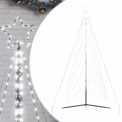 vidaXL Albero di Natale a LED 615 LED Bianco Freddo 404,5 cm - Vista aggiuntiva 2