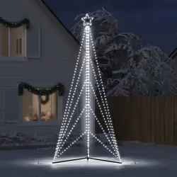 vidaXL Albero di Natale a LED 615 LED Bianco Freddo 404,5 cm - Vista aggiuntiva 3