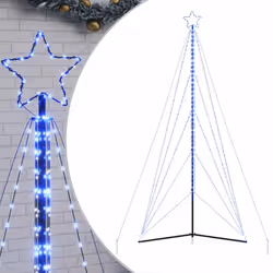 vidaXL Albero di Natale a LED 615 LED Blu 404,5 cm - Vista aggiuntiva 2